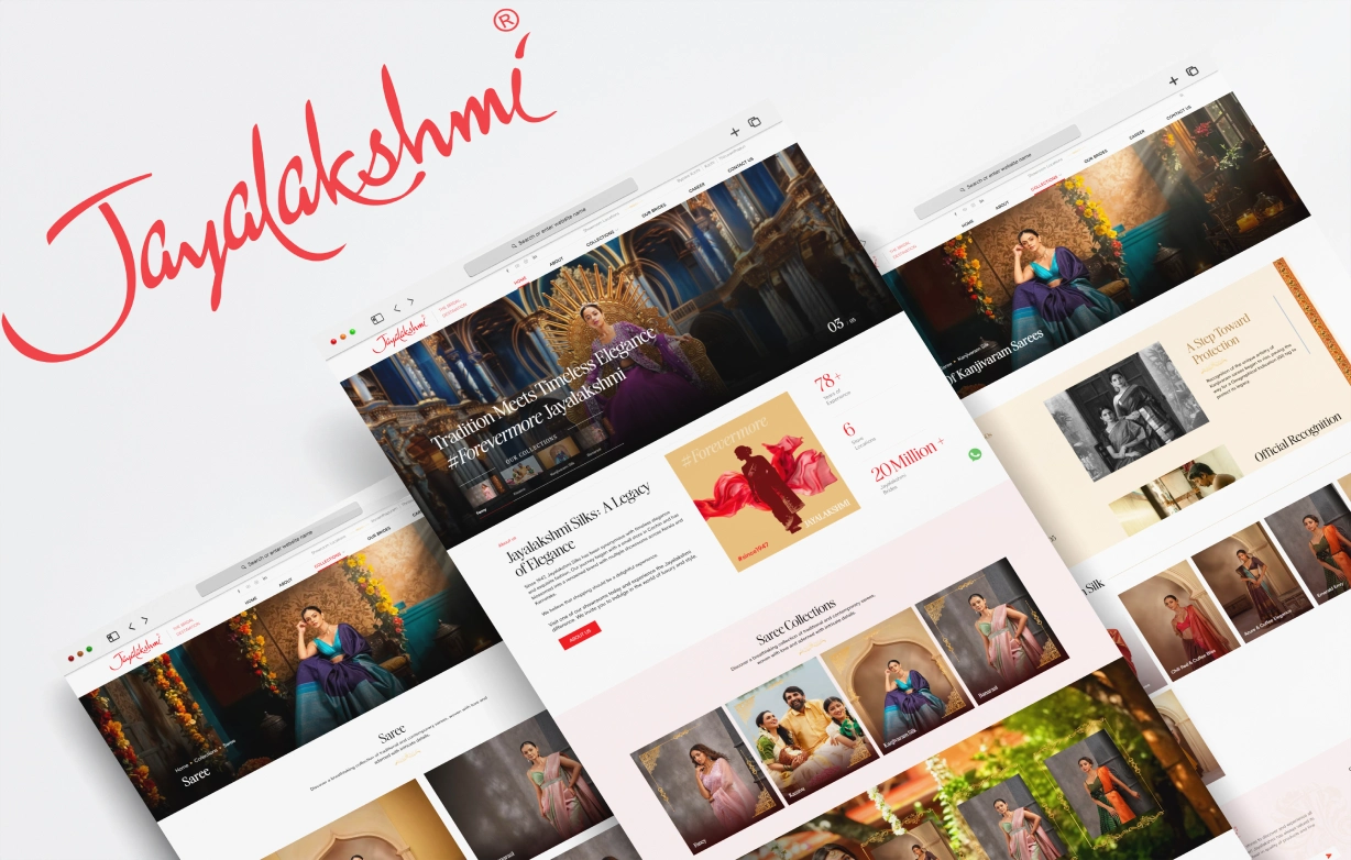 Jayalakshmi Web Design mockup
